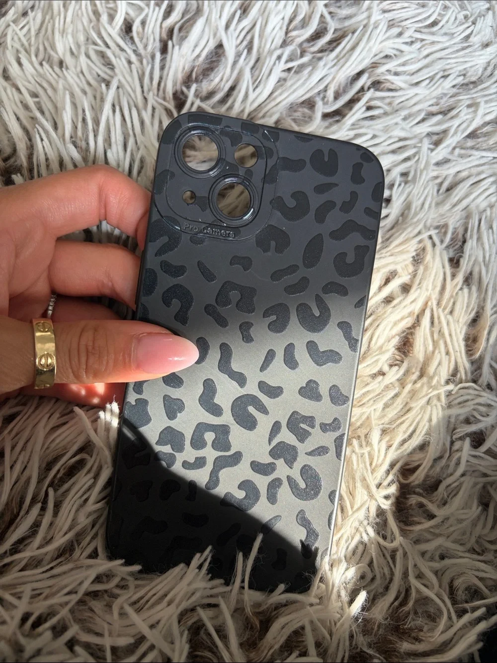Black Leopard Print Phone Case for iPhone - Protective Stylish Design iPhone 13